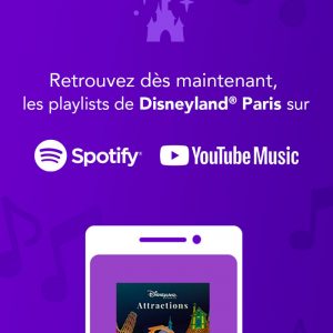Disneyland Paris playlists are on Spotify and YouTube Music