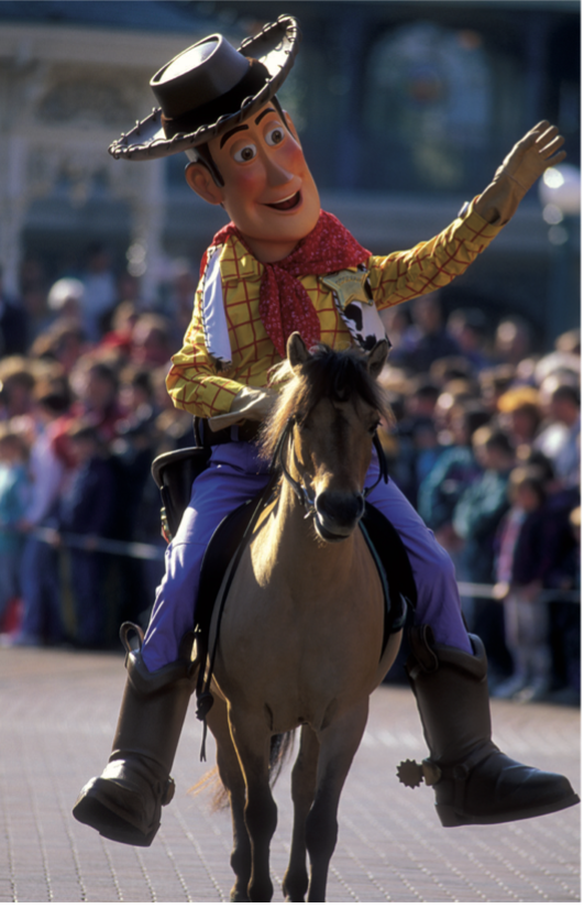 Woody a cheval